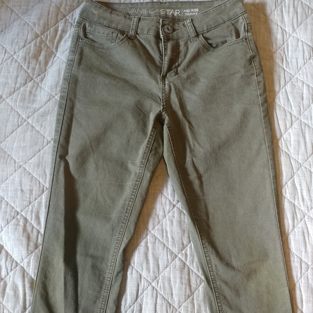 Olive green skinny jeans